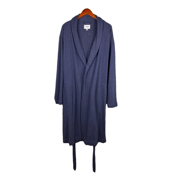 Men's Blue Bathrobe Size L/XL with Belt Goodfellow & Co - Picture 1 of 6
